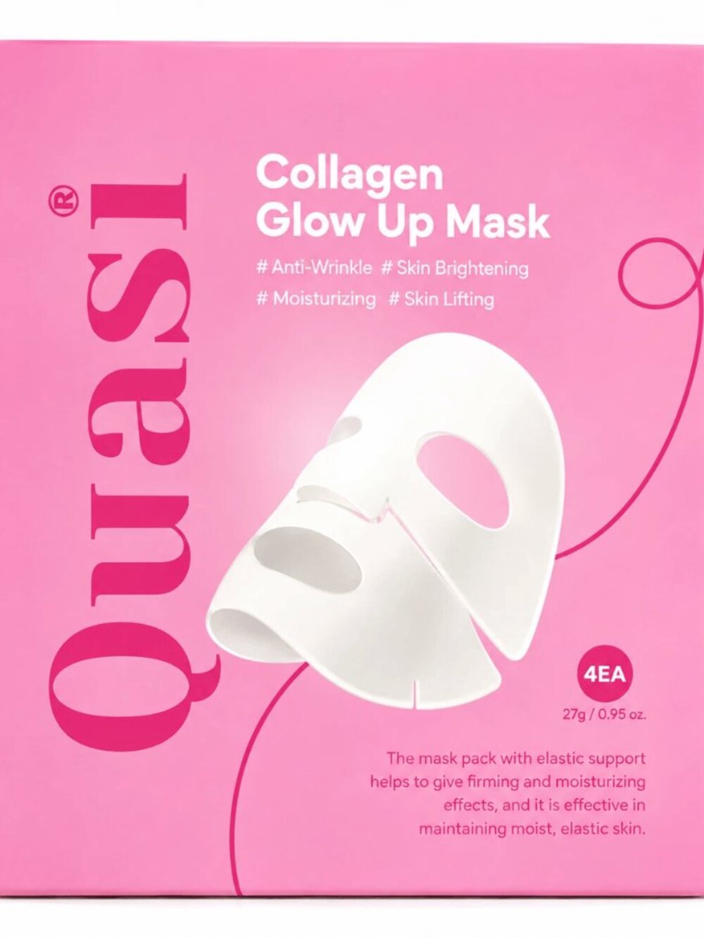 Quasi-Collagen Glow Up Mask Hydrating & Firming Facial Mask-4 pcs